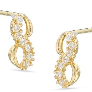 10K Gold Infinity Studs